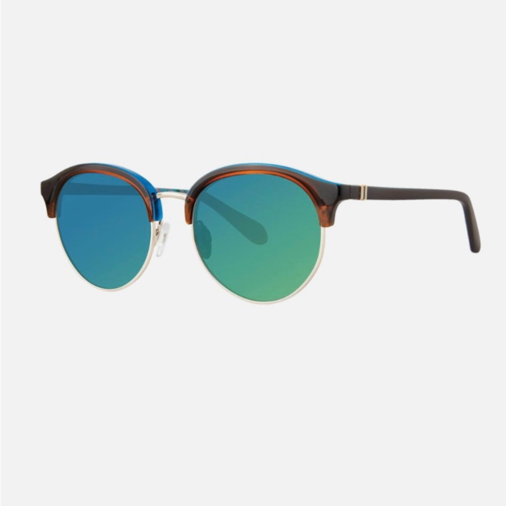 Lilly Pulitzer Polarized Round Sunglasses-Shoreline Seaweed Samba